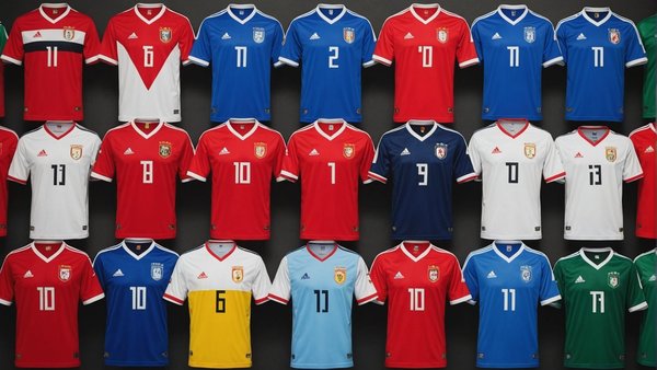 Les maillots des sélections nationales de football